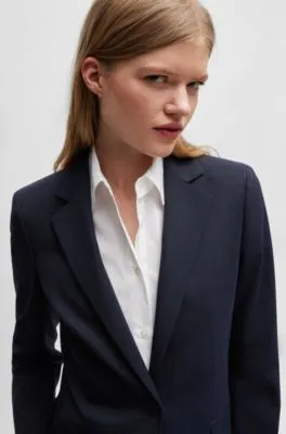 Chaqueta regular fit con solapas descendentes