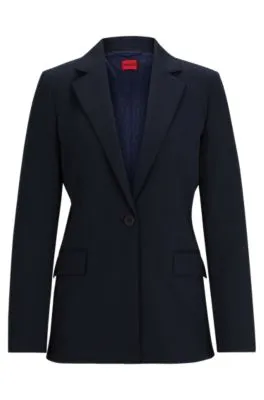 Chaqueta regular fit con solapas descendentes