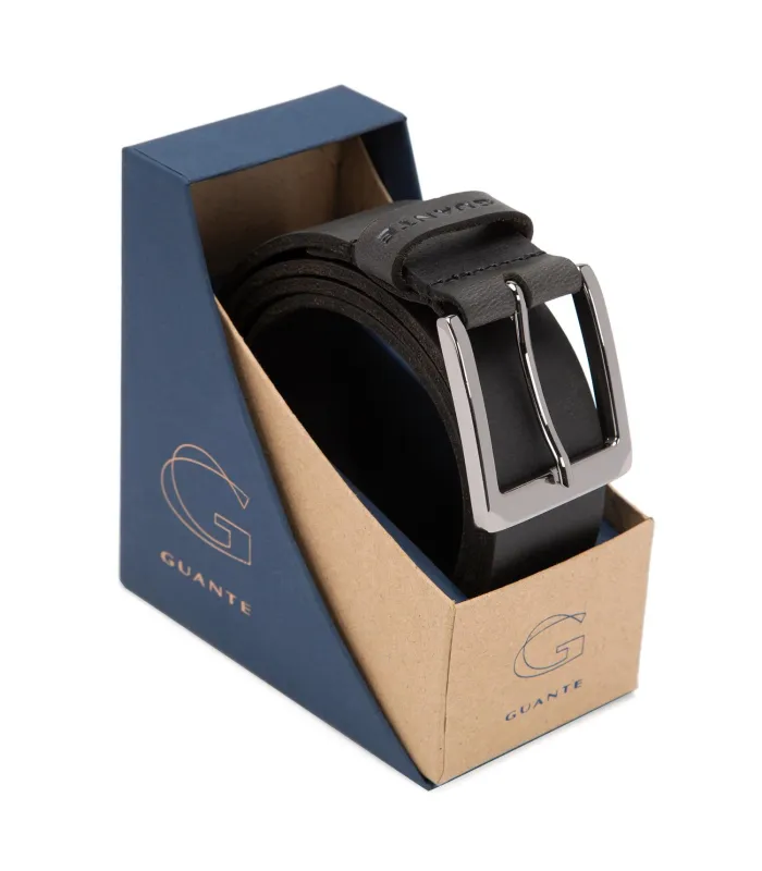 Cinturon Guante Clasico Informal Negro ci1378