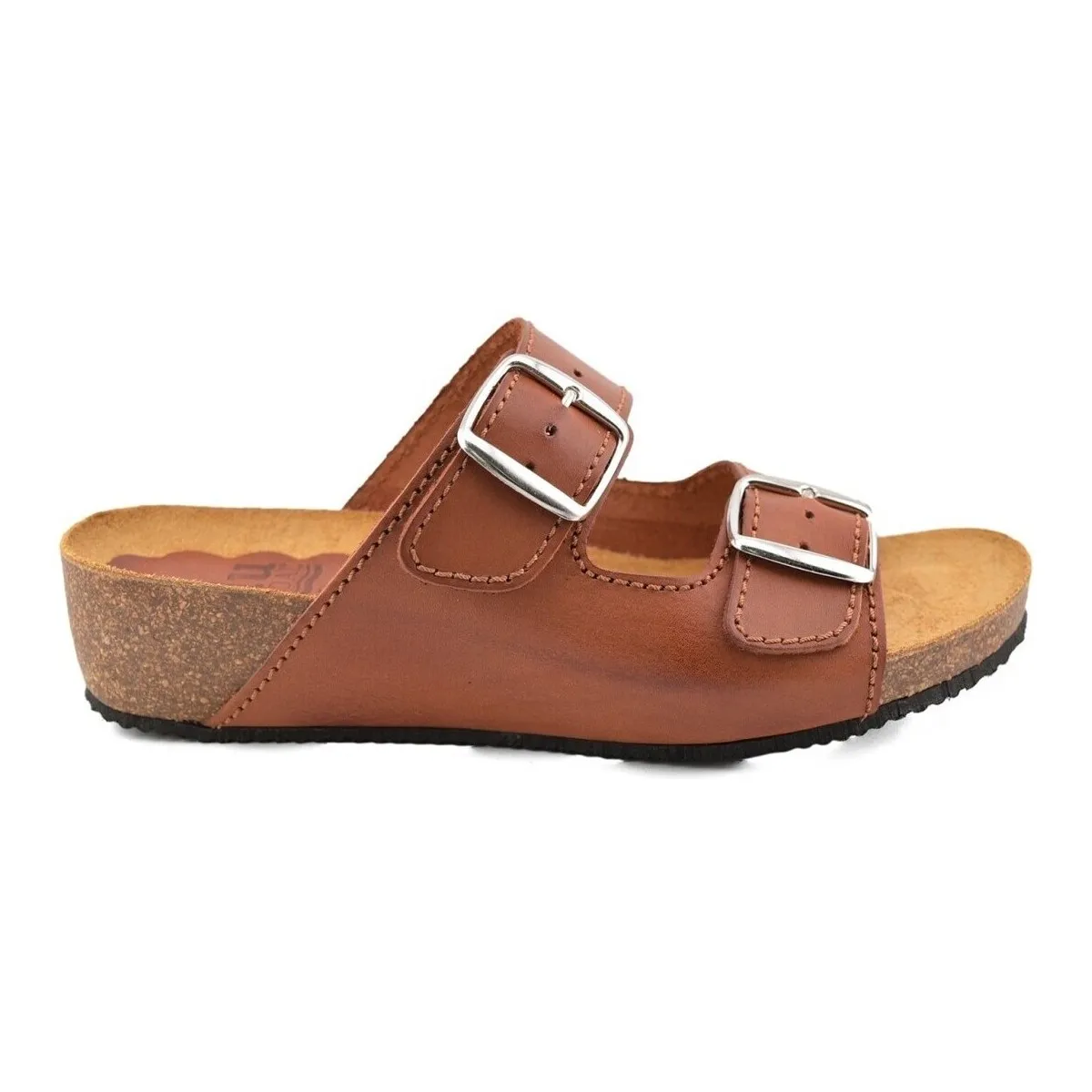 Sandalias Bio de piel marrón by